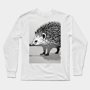 Hedgehogs Shadow Silhouette Anime Style Collection No. 37 Long Sleeve T-Shirt